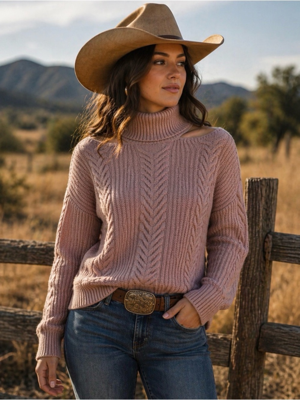 NWT Paige Lorilee wool blend knit sweater. Pink/tan/rose color, women’s Large.